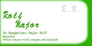 rolf major business card